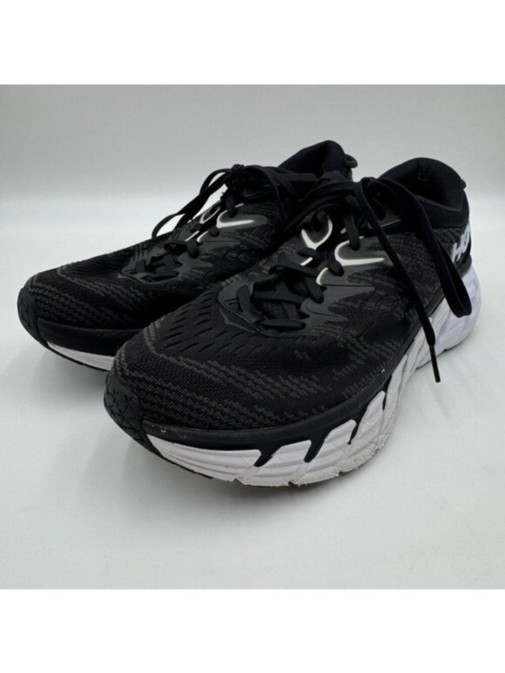 Hoka One One Gaviota 4 Black/White Womens Running Shoes Size 10B Cushioned